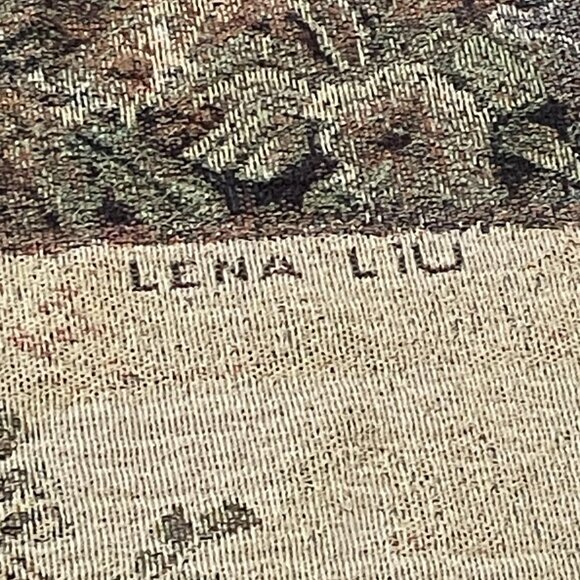 Tapestry Throw Blanket with Fringe Tropical Oasis Palm Trees Cotton By Lena Liu - Picture 3 of 4